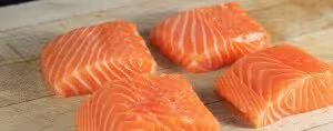Filet of salmon in pieces Filet of salmon in pieces